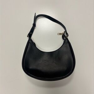Black Leather Shoulder Bag